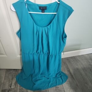 AB Studio Turquoise Sleeveless Blouse